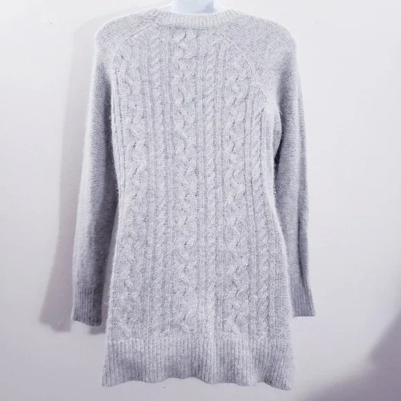 Fenn Wright Mason Angora Cozy Cable Knit Gray Sweater Women's Size Medium - Picture 3 of 5